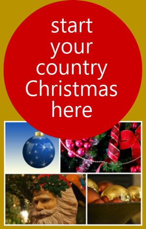 country christmas tree decoration