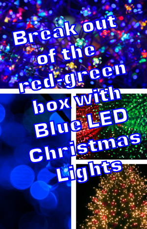 blue LED Christmas lights