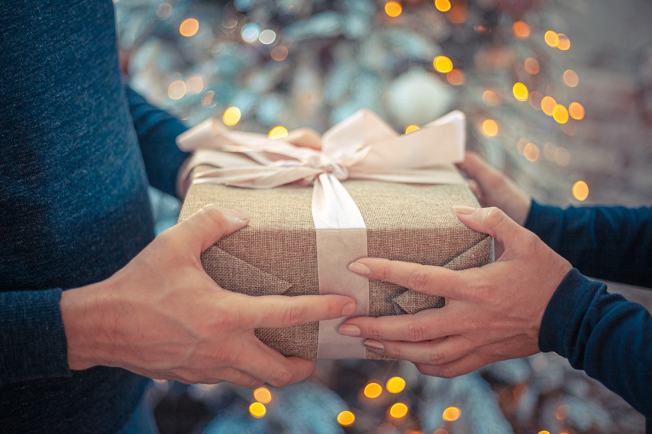 Personally giving a gift